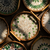 Mother of Pearl Rattan Tray