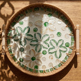 Mother of Pearl Rattan Tray