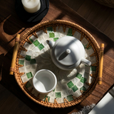 Mother of Pearl Rattan Tray