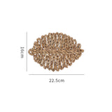 Woven Leaf Shape Table Mats Set