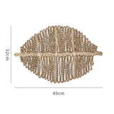 Woven Leaf Shape Table Mats Set