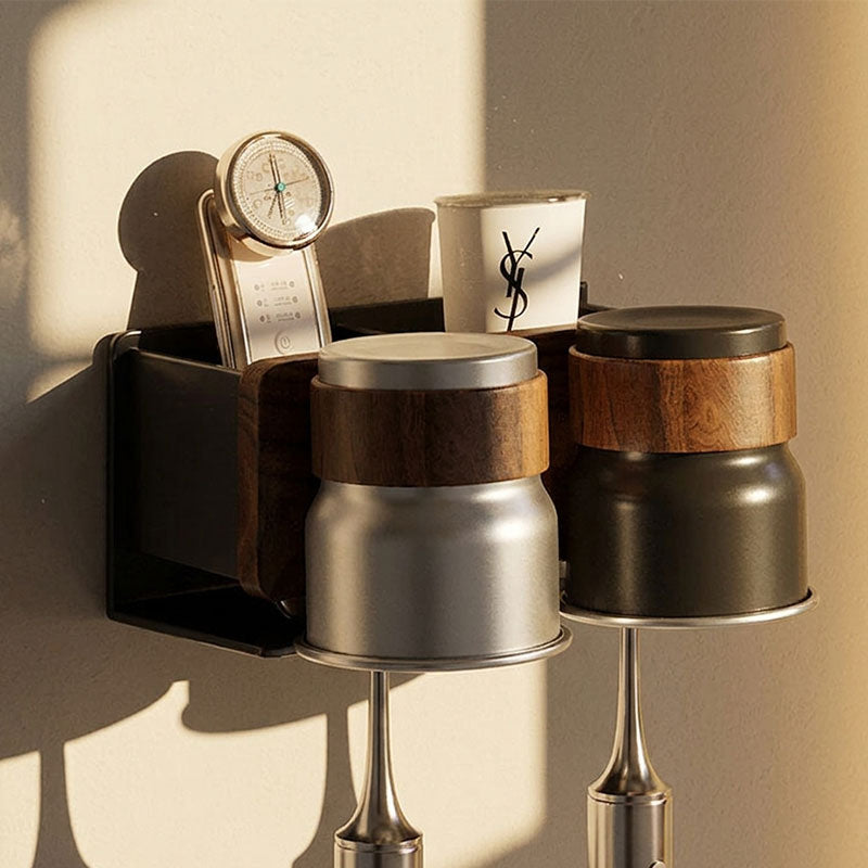 Walnut Toothbrush Organizer