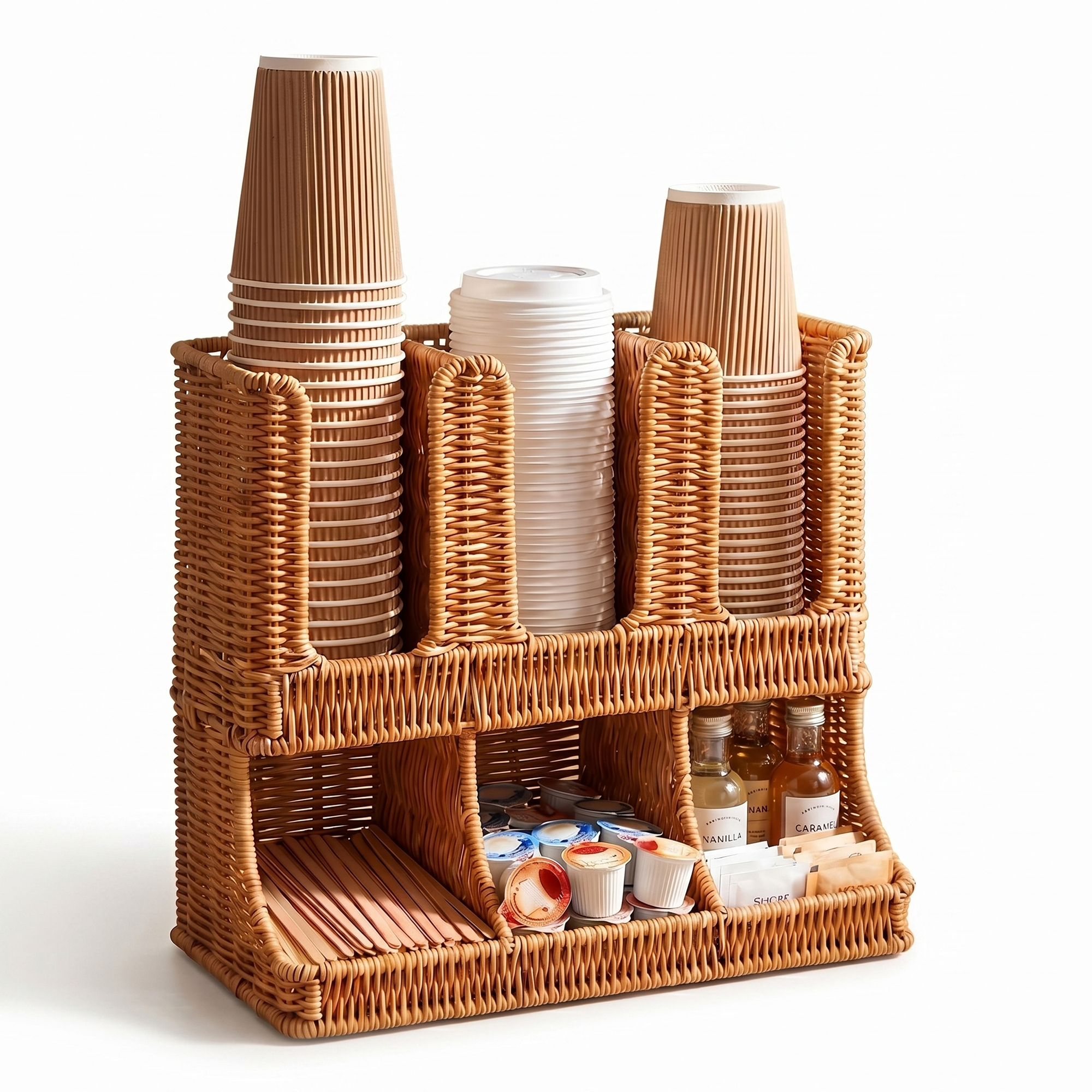 Handwoven Coffee Station Organizer