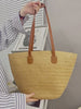 Large Woven Straw Shoulder Bag