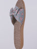 Linen Women's Bow Slippers