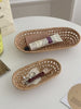 Oval Rattan Storage Tray Set