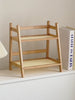 Rattan Wood Shelf(2-Tier)