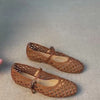 Woven Rattan Flat Sandals