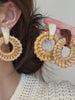 Bohemian Rattan Bamboo Earrings