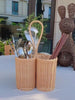 Rattan Utensil Caddy Carrier